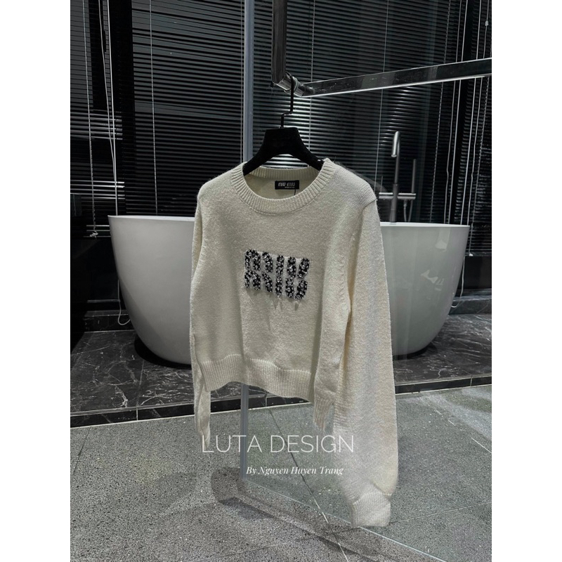 AA18-Áo Len Tay Dài MiuMiu Full Tag Hàng QCCC