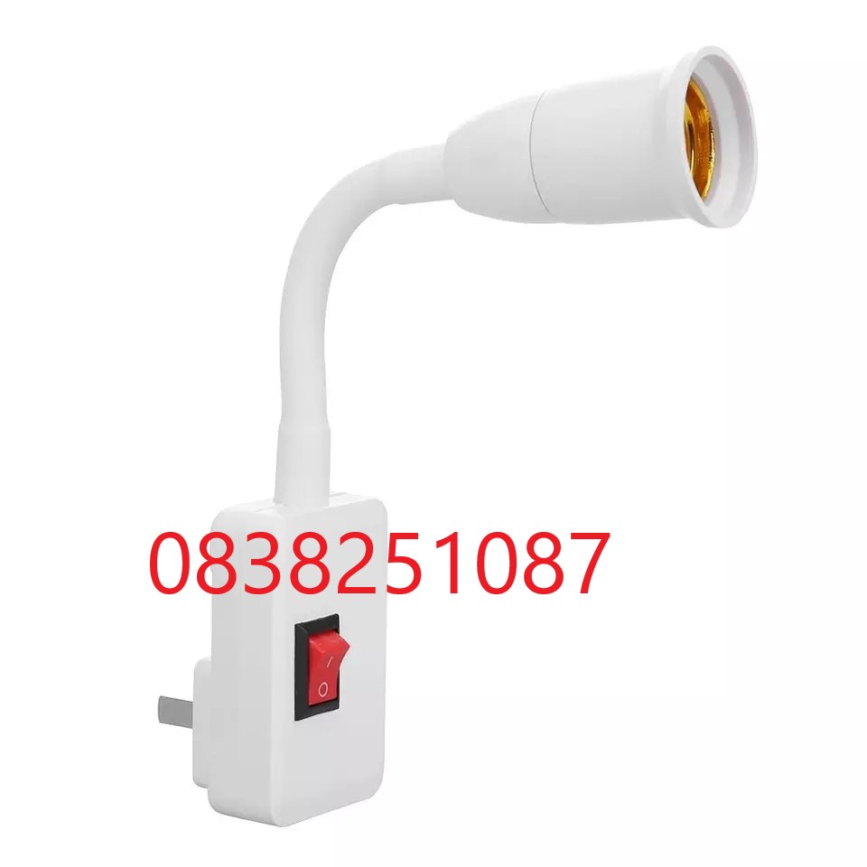CHUÔI ĐÈN E27 THÂN LÒ XO CÓ CÔNG TẮC XOAY 360 ĐỘ