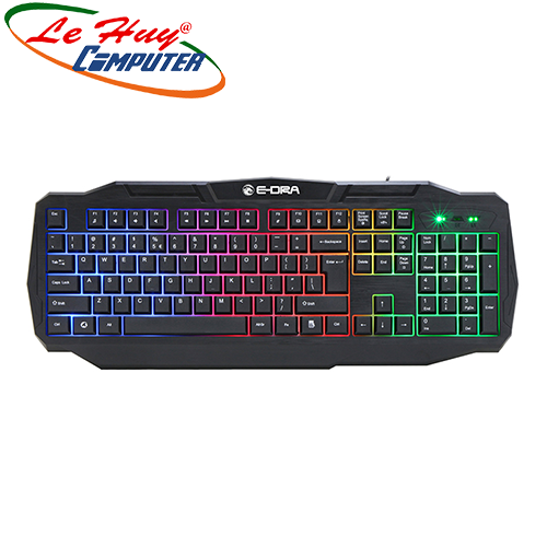 Bàn phím giả cơ e-dra ek503 led rainbow usb
