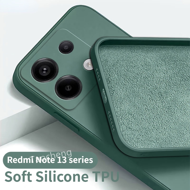 Casing For Redmi Note 13 pro plus 13pro 13pro+ Note13 2023 Square Liquid Silicone Phone Case Camera Protection Couple Shockproof Back Soft Casing Cover