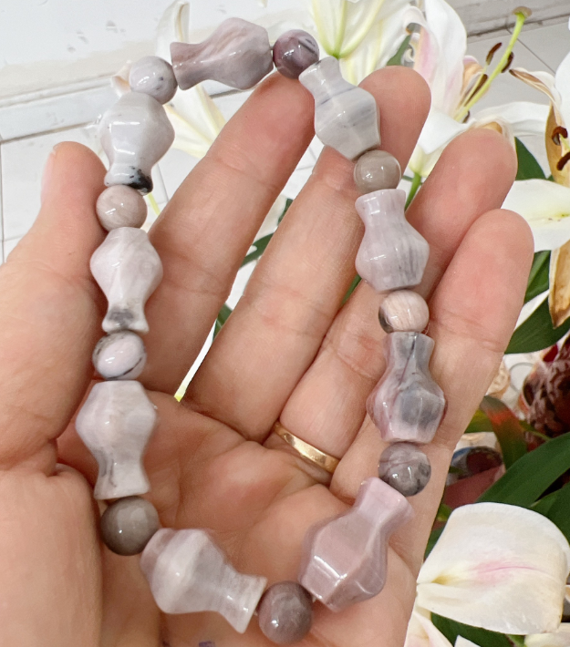🍁[HCM] Vòng tay gỗ Hóa thạch lục bình (hóa ngọc)-hàng thực tế.