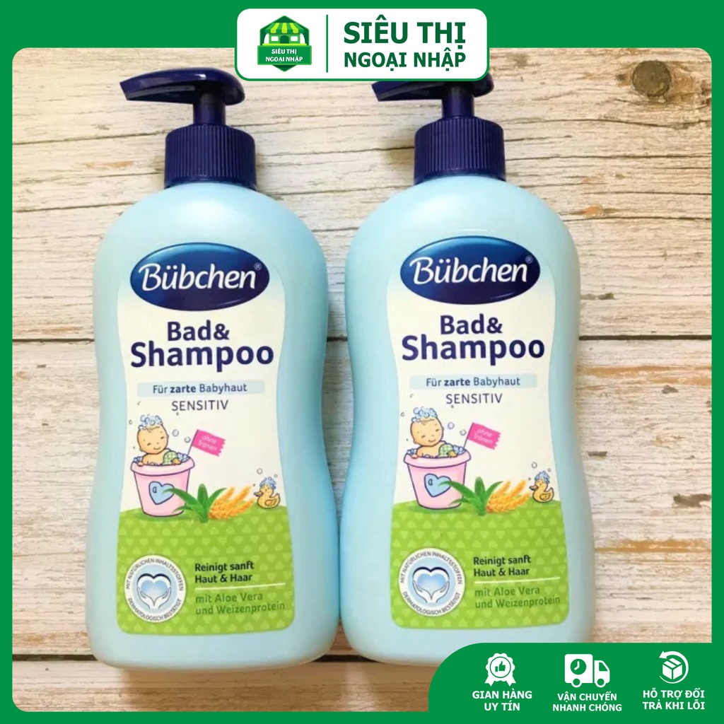 [Chính hãng Đức] Sữa tắm gội Bubchen Bad and Shampoo 400ml cho da nhạy cảm, cho bé