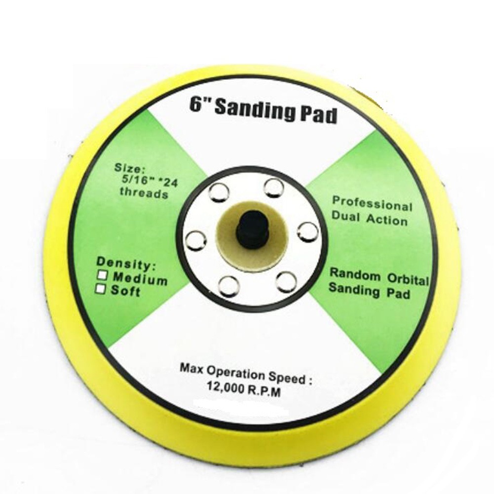 For Air Sander Backing Pad Grinder Sanding Disc Backing Pads Hook Loop M6 5/16