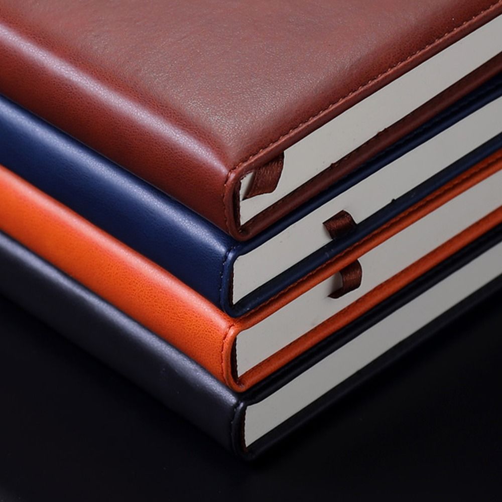 MMLUCK 4 Color Simple High Quality Work Planning Waterproof PU Leather Journal Diary Book A5 Notebook School Office Supplies Business Notepad