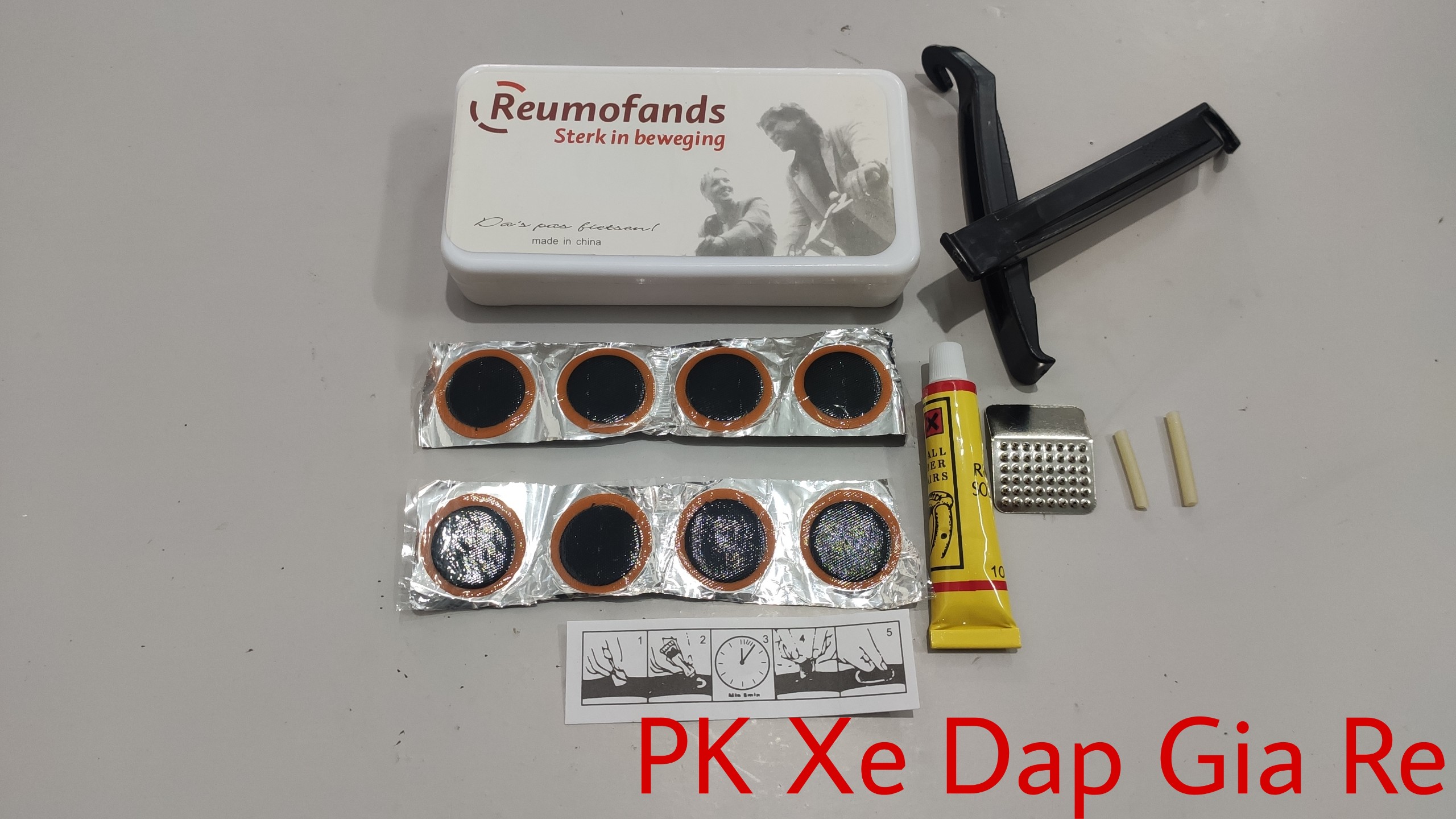 Hộp vá săm xe đạp sahoo giá rẻ, Dụng cụ vá săm xe đạp giá rẻ - PK Xe Dap Gia re