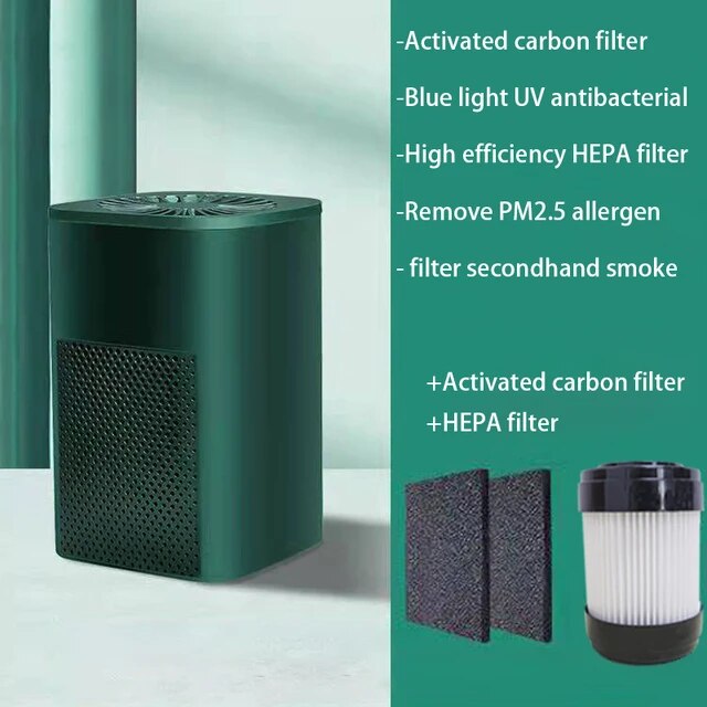 【Exclusive Offer】 Air Purifier Ionizer Generator Deodorizer Usb Home Air Cleaner Remove Formaldehyde Pm2.5 Odor Allergies Pets Hair.
