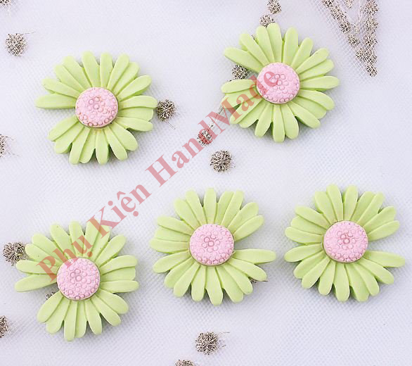 Hoa cúc nhựa 2.1cm làm đồ handmade