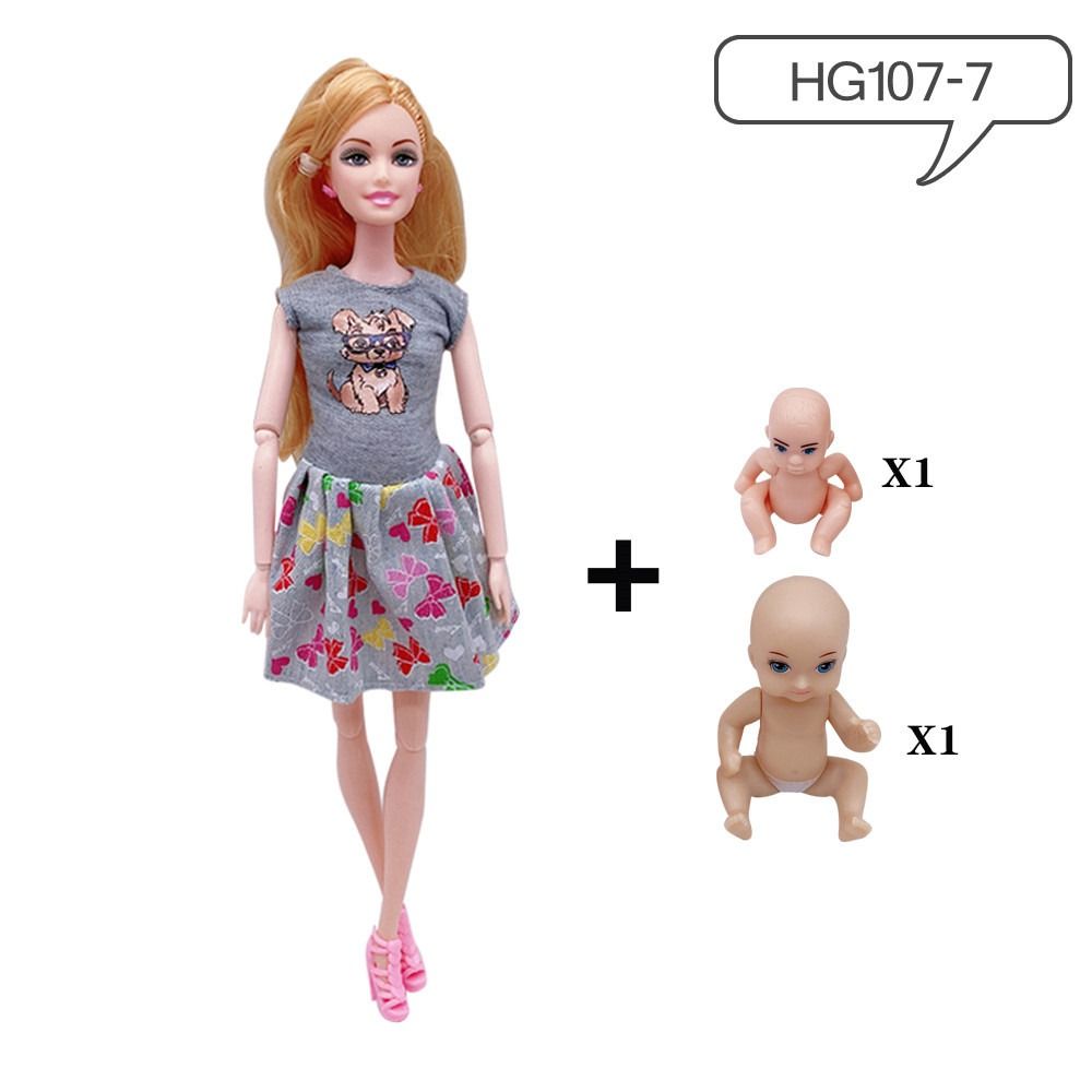 IJVBTV Đa chức năng Búp bê mẹ Khớp hoạt động Giáo Dục Búp bê đồ chơi trẻ em Bộ đồ búp bê bà bầu Có thể sinh ra búp bê Búp bê BJD Món quà tốt nhất