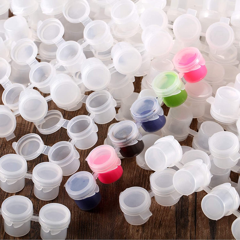 [ในสต็อก] [COD]50 Strips Empty Paint Pots 5 Ml Paint Pots Strips