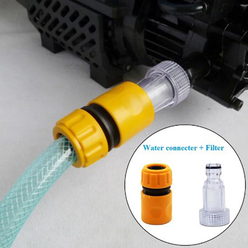 Water Connector +filter Accessories Car Washer Adapter Pressure Washer Filters Nets Hose Pipe Fitting Nozzle Garden. 