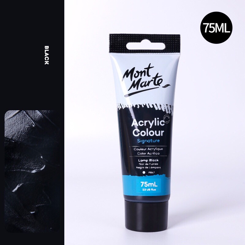 Màu vẽ acrylic mont marte đen/trắng