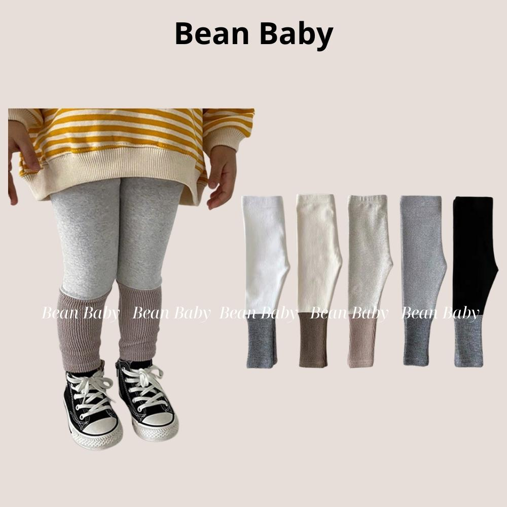 Quần legging cho bé chất cotton cao cấp co giãn tốt phối màu phong cách