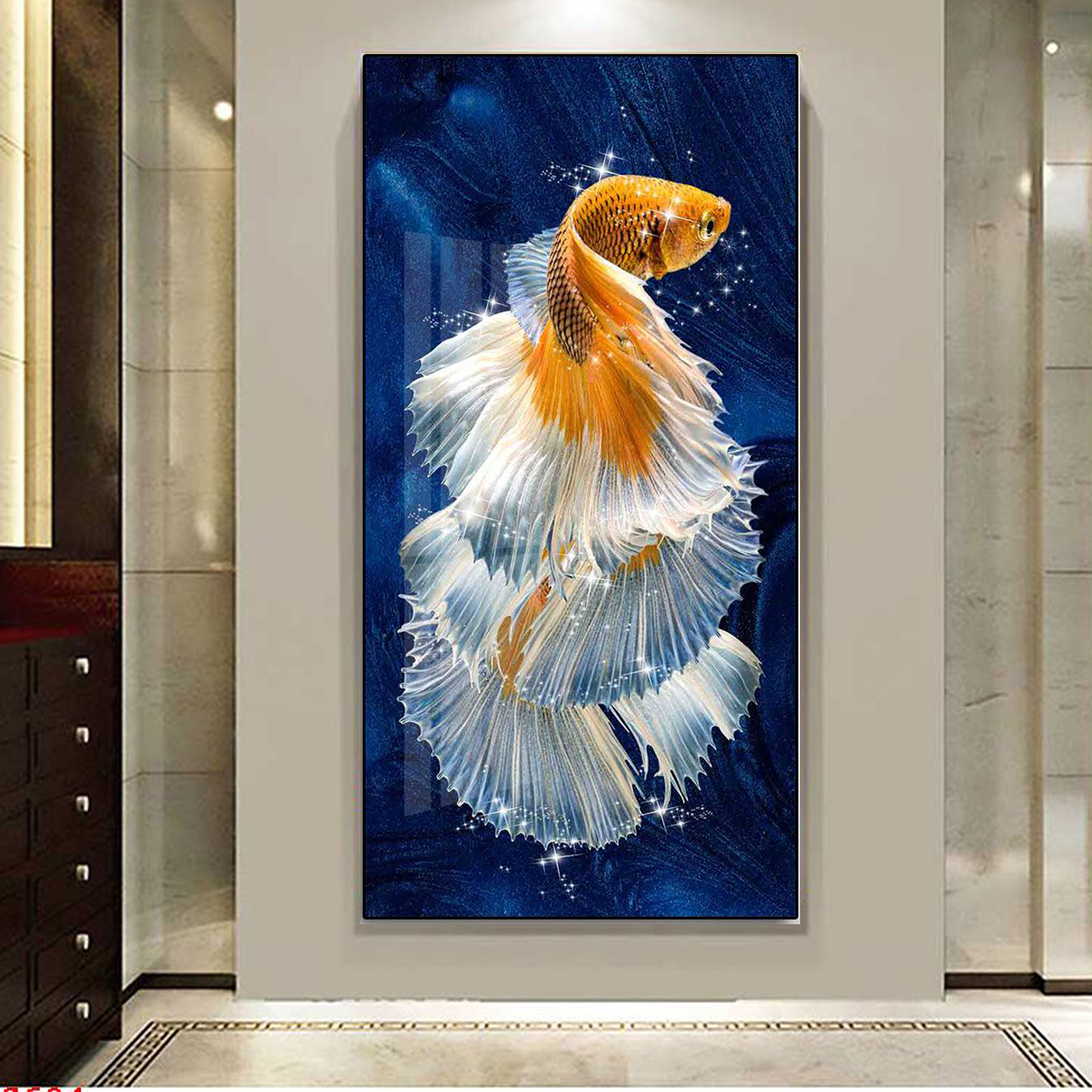 Tranh canvas cao cấp giá rẻ - tranh cá chép hóa rồng