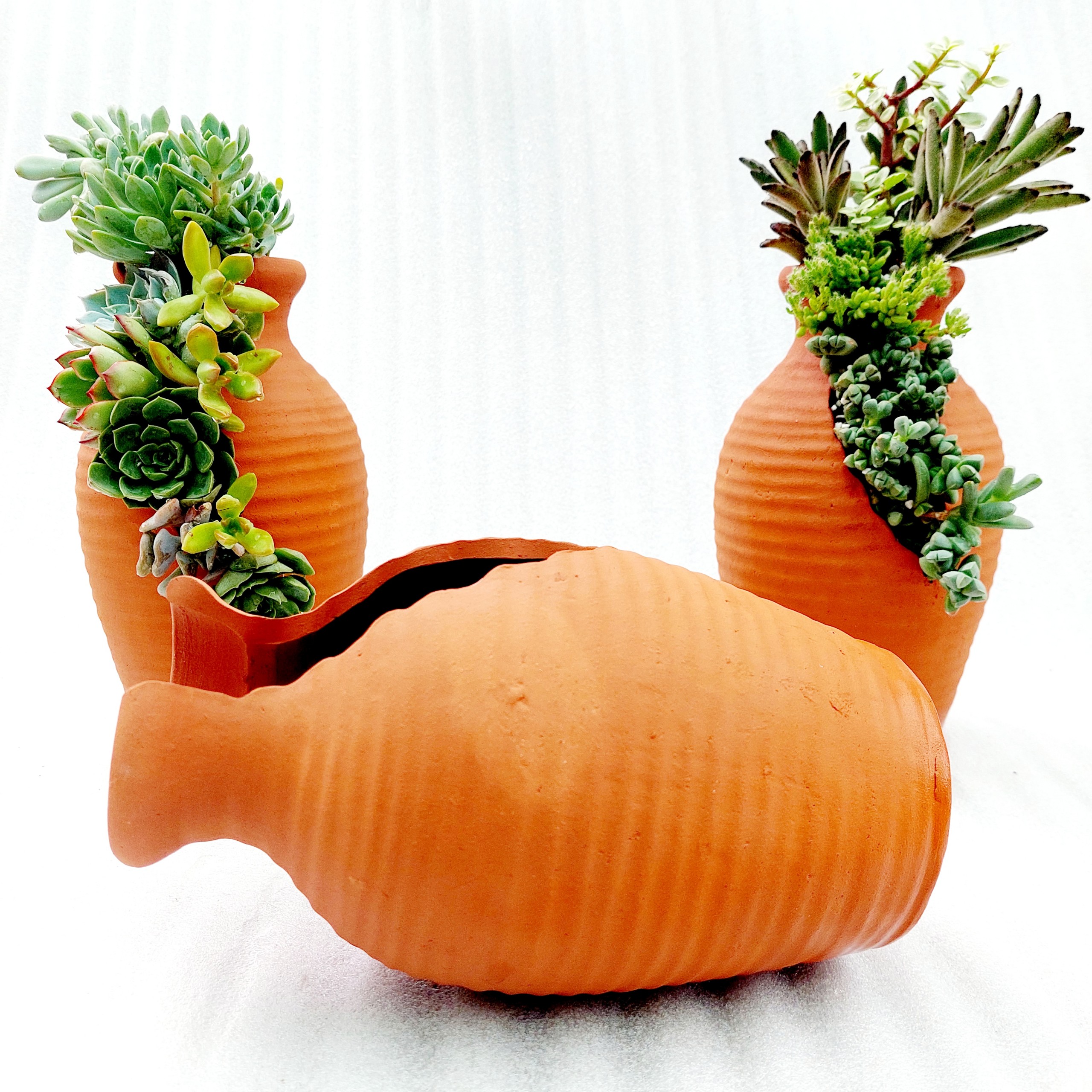 Chậu đất nung - Bình hoa 925, miệng chậu 9cm, chiều cao 25cm