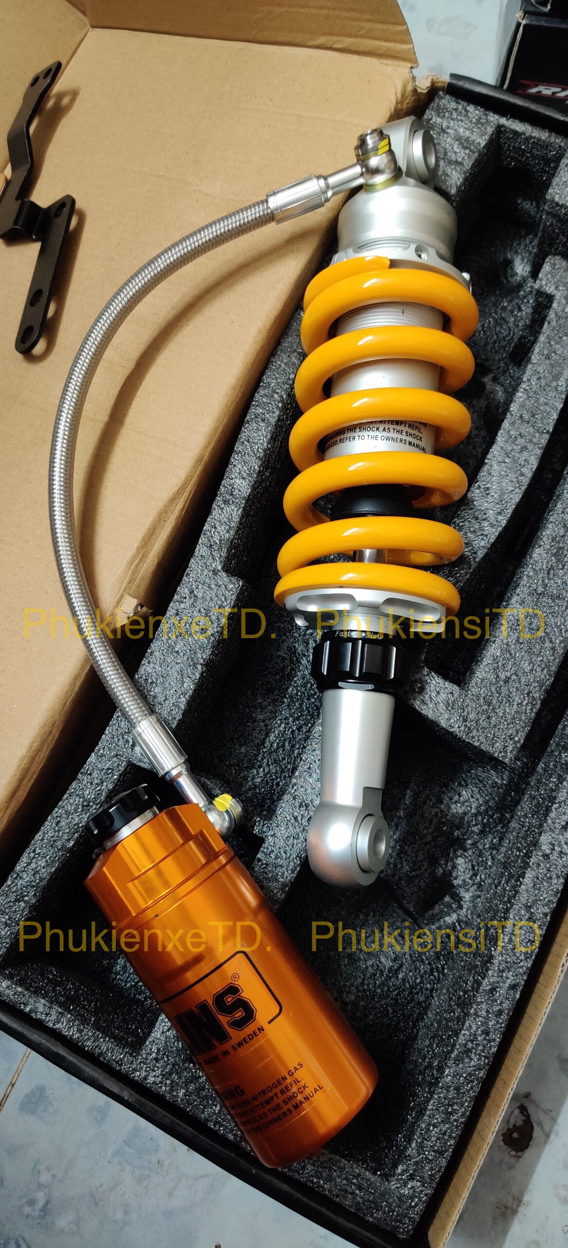 Phuộc OHLINS bình dầu lắp Raider Satria
