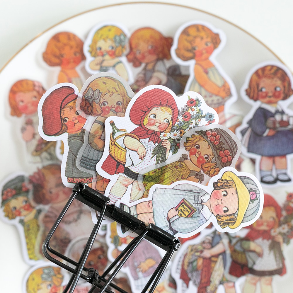40%20s/1lot%20kawaii%20Stationery%20Stickers%20Tomato%20doll%20Diary%20Planner%20junk%20journal%20Decorative%20Scrapbooking%20DIY%20Craft%20Stickers%20-%20Image%209