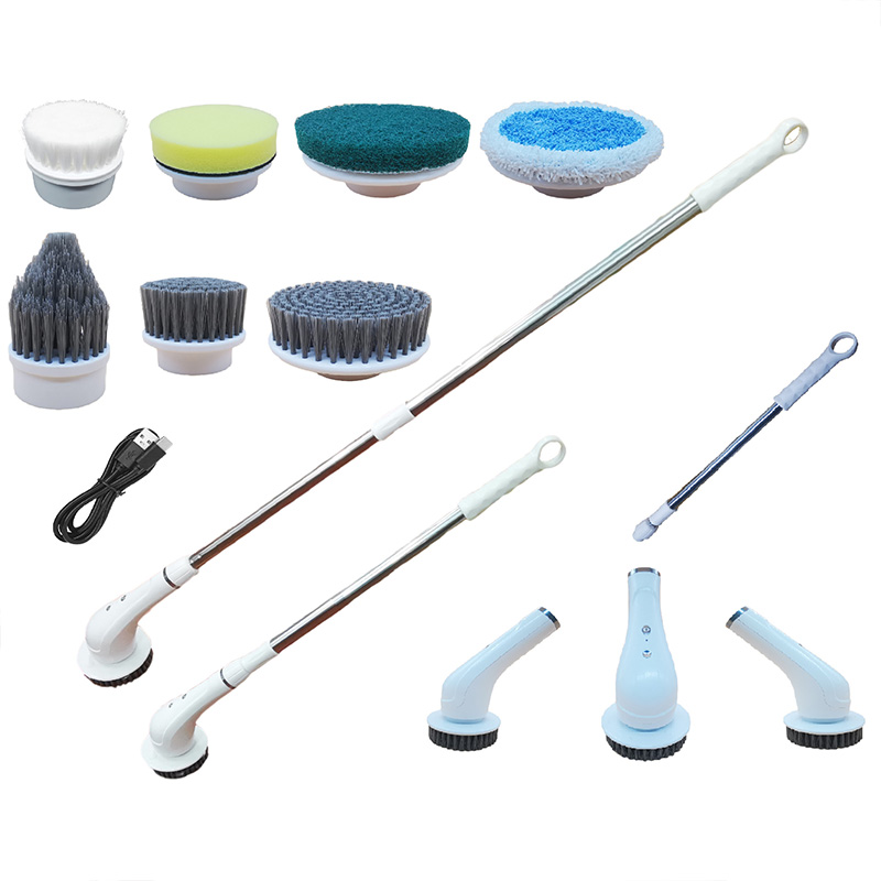 Electric Cleaning Brush Kitchen Bathroom Multi-Function Cleaner Handheld Cordless Long Handle Electric Cleaning Brush