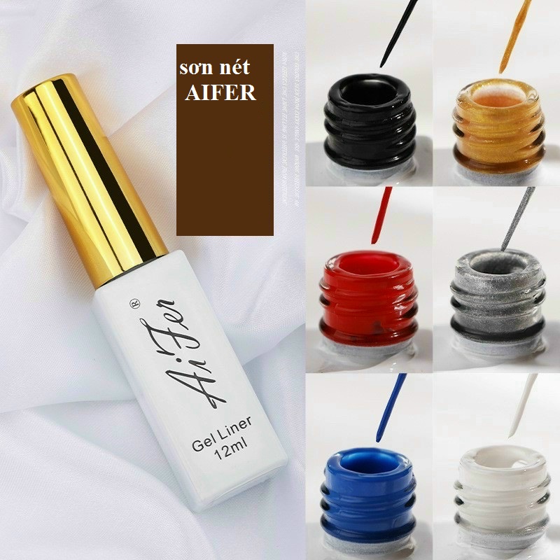 Sơn gel cọ nét Aifer 12 màu