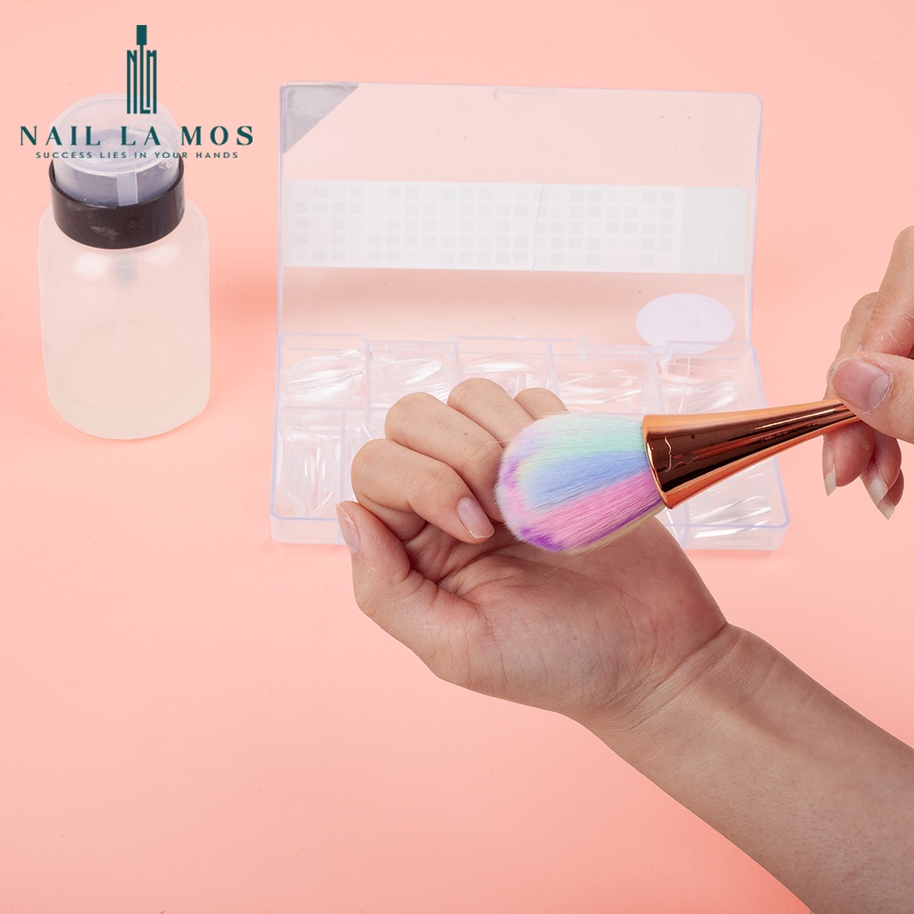 Chổi phủi bụi nail cán dài, cọ phủi bụi móng