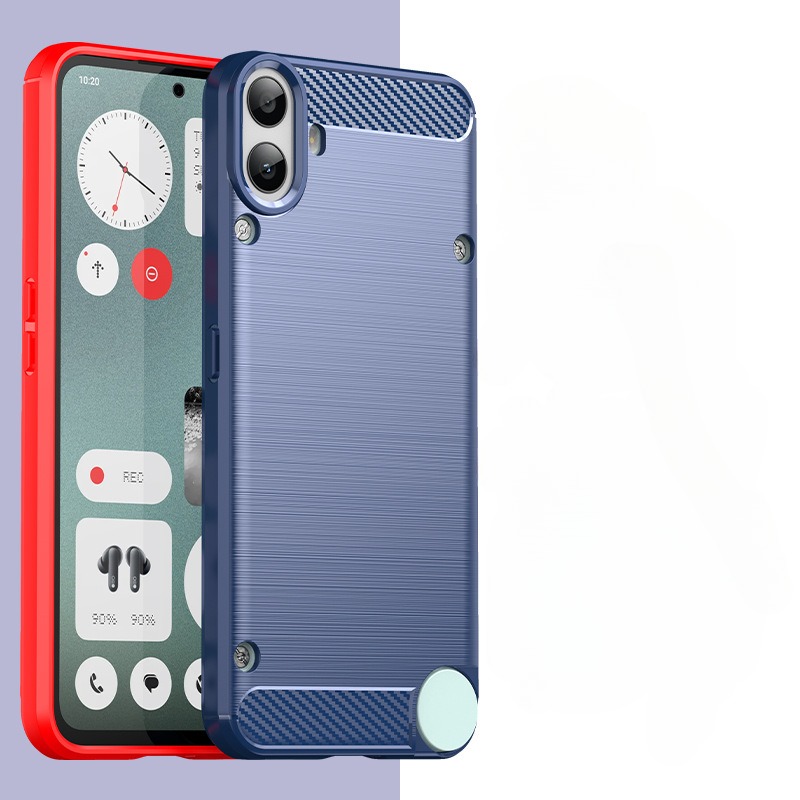 Phone case Nothing CMF Phone 1 Carbon Fiber Soft TPU Silicone Anti-fingerprint Shockproof Business Protection Back cover CMF Phone 1 case. 