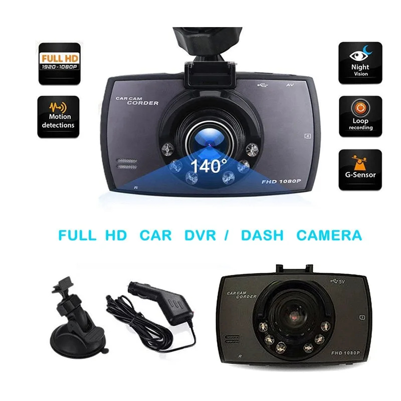 【Deal of the day】 Car DVR Dash Cam Full HD 1080P monitor Driving Cycle ...