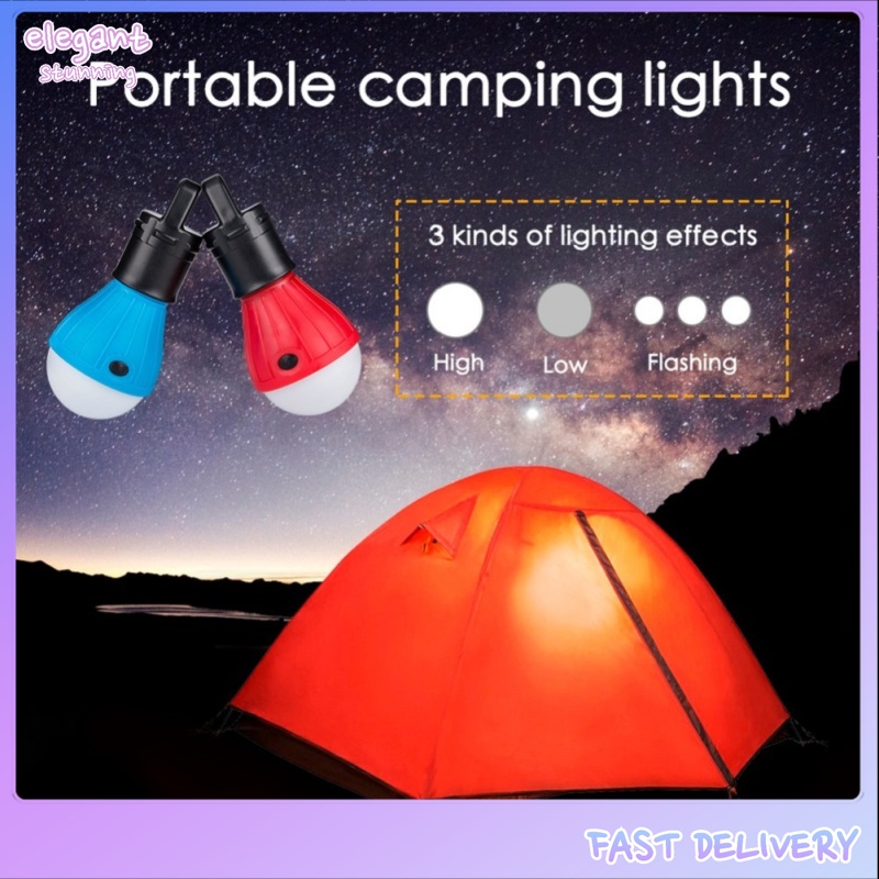 elegantstunning Mini Portable Camping Light Waterproof Tent Light Emergency Lamp Flashlight With Hanging Hook 5188