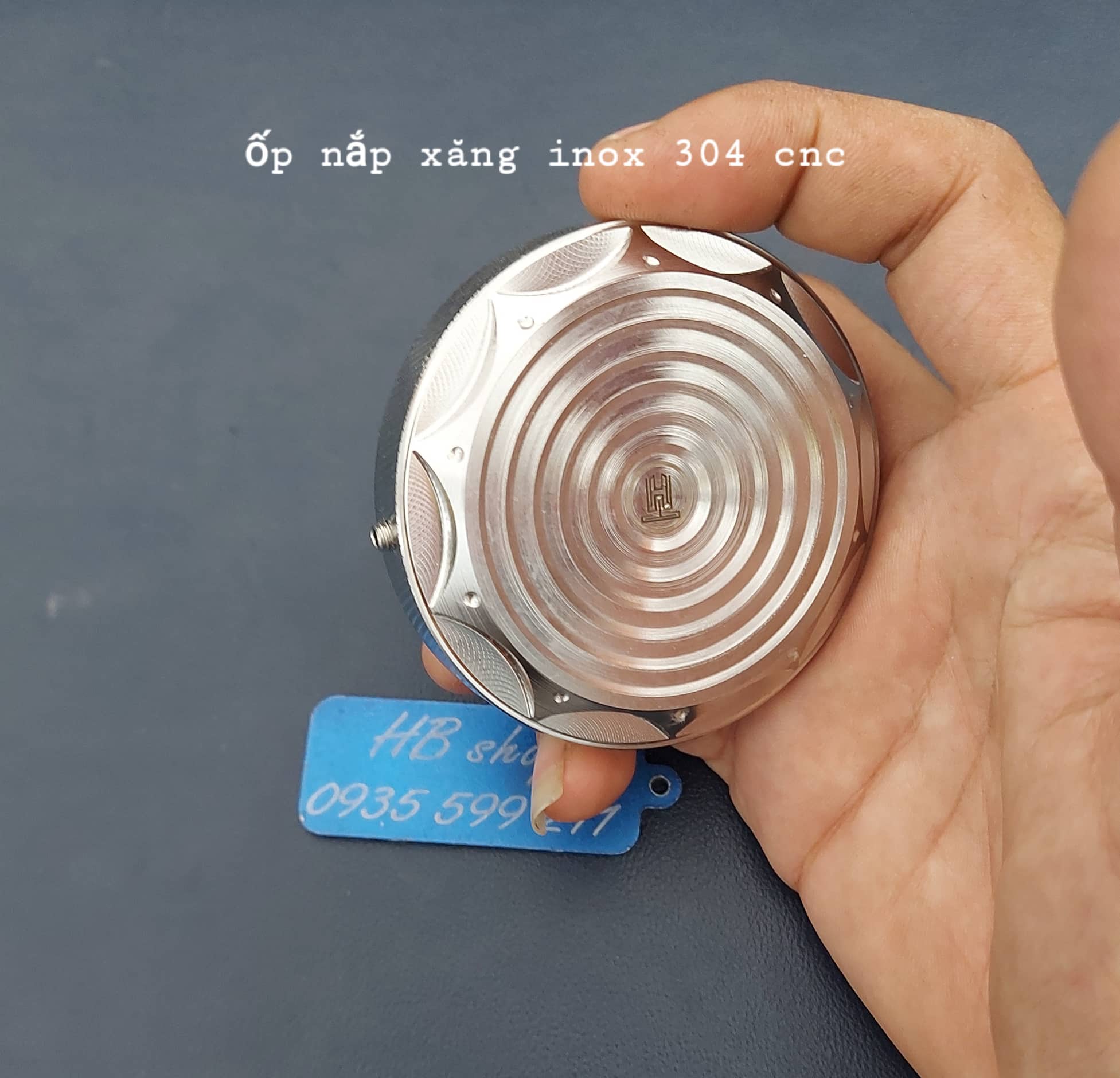ỐP NẮP BÌNH XĂNG ZIN INOX 304 CNC THÁI