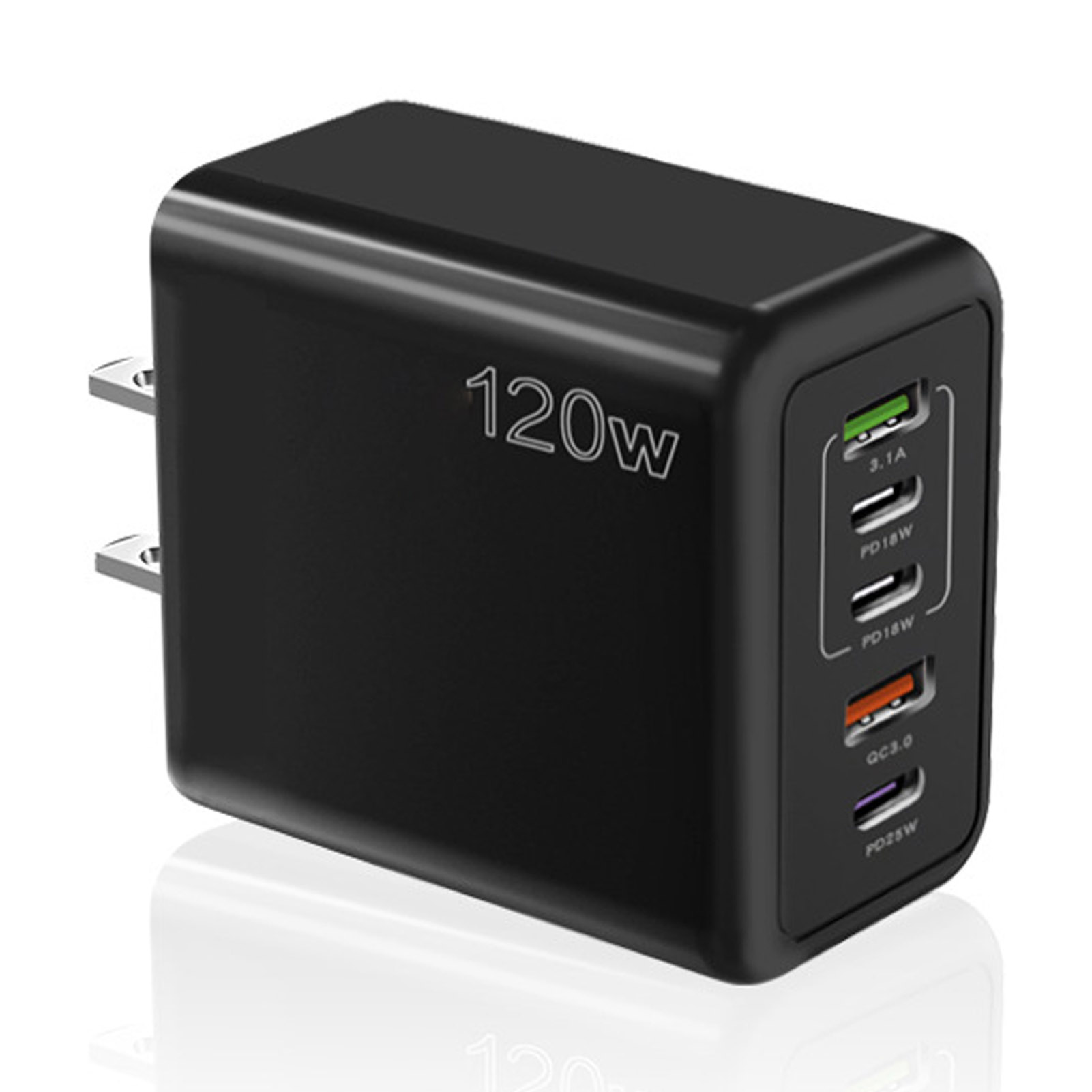 Shuyuetuiwo Low Power Consumption Charger Charger with Over-voltage Protection 120w Mobile Phone Fast Charger Type-c Pd/usb Multi-port Safe Efficient Charging High Power Charger Us Plug