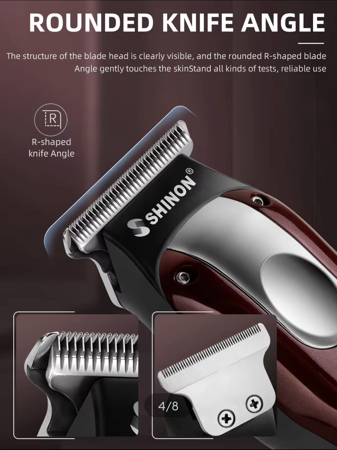 SHINON Beard Trimmer for Men, Electric Razor Hair Trimmer, Cordless ...