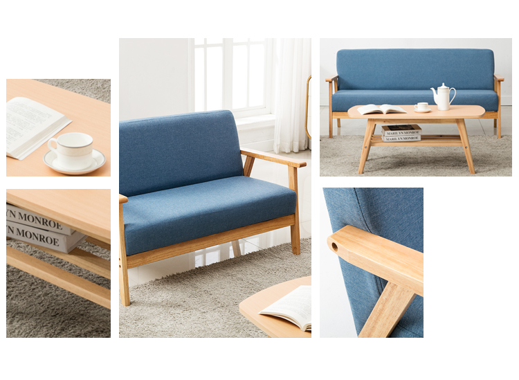 Ghế sofa phong cách Hàn Quốc đơn giản, ghế sofa khung gỗ cao cấp NIKITA SHOP