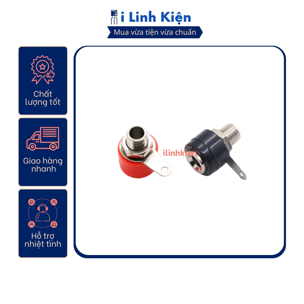 Đôi jack bắp chuối cái 4mm JK-312 (1 đen+1đỏ)