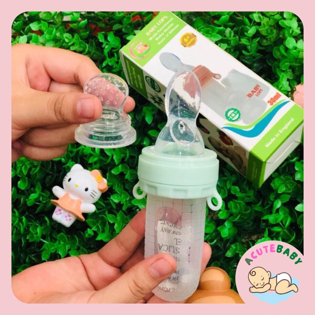 Bình thìa ăn dặm 2 trong 1 Baby Lops