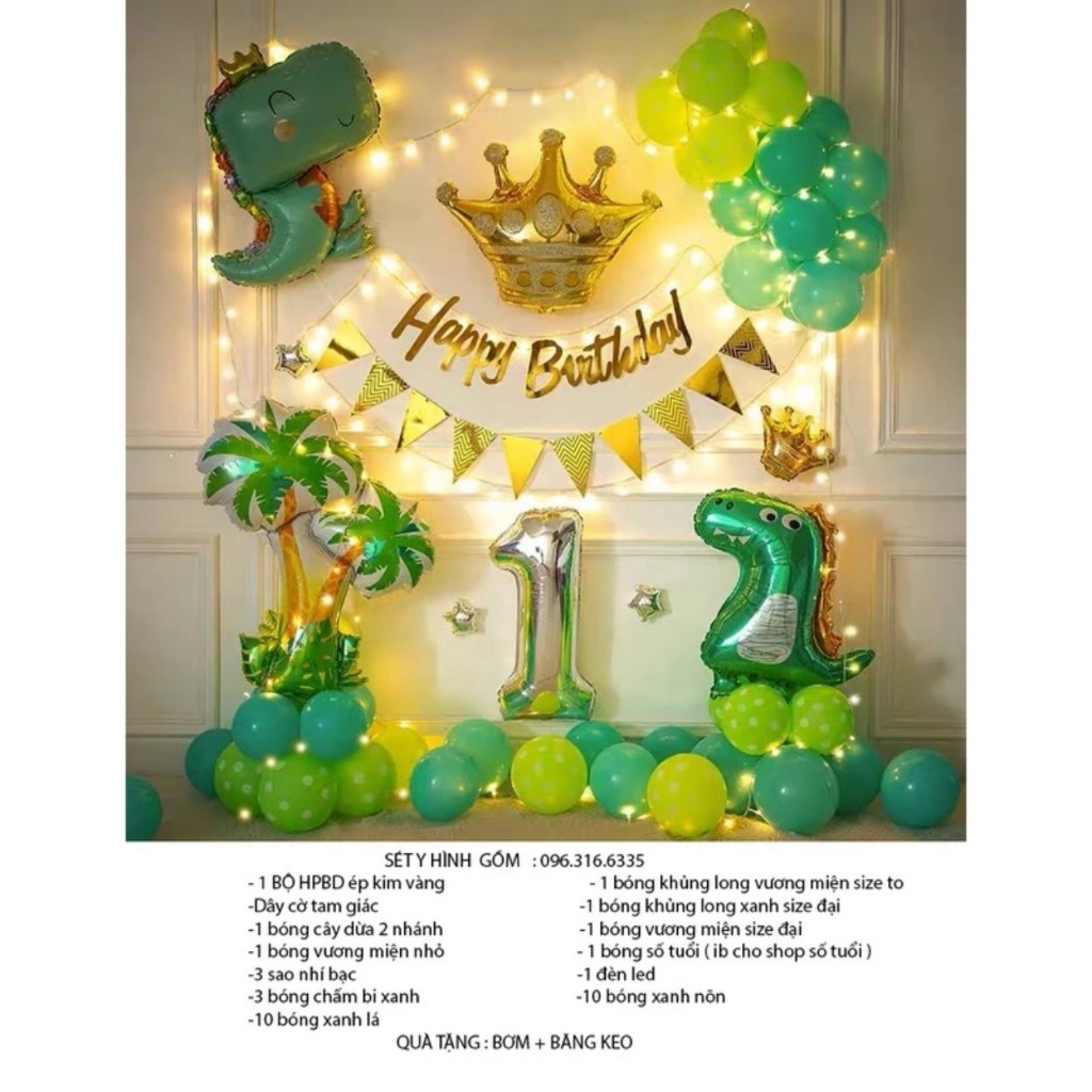 Tổng hợp set bóng trang trí sinh nhật cho bé trai bé gái, sét bong bóng bay happy birthday