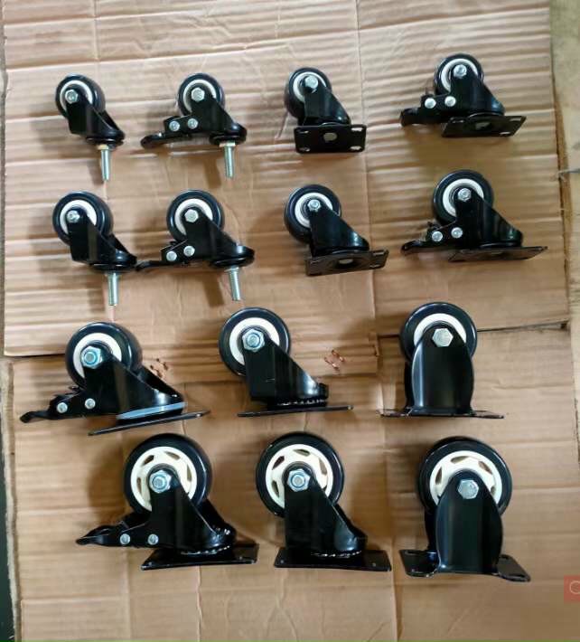 Bánh xe đẩy đen 4cm 5cm 6cm 7cm 10cm cố định