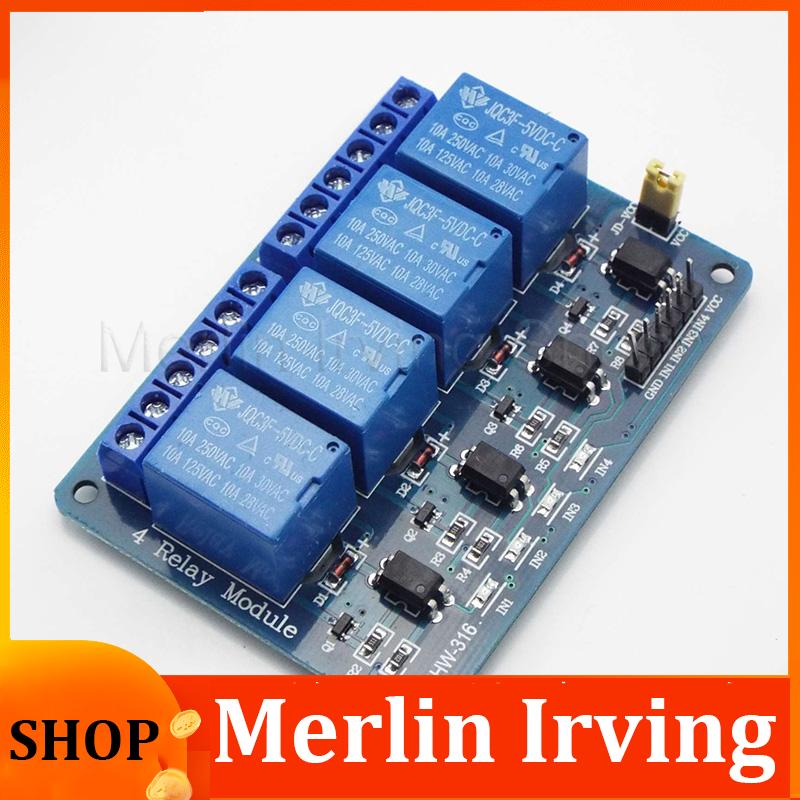 Merlin Irving Shop 1ch 2ch 4ch 8ch DC 5V 12V Relay Module Board With Optocoupler Relay Output Module For Arduino 1 2 4 8 way PLC Automation