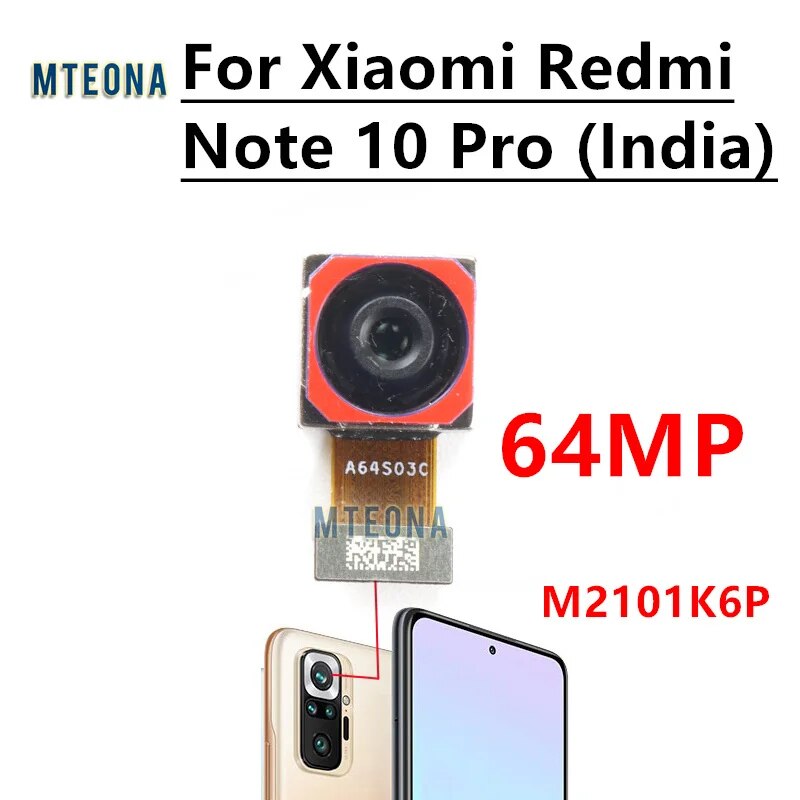 Front Rear Main Camera For Xiaomi Redmi Note 10 Pro (India) Selfie Facing Back Main Macro Depth Camera Flex Cable Parts M2101K6P. 