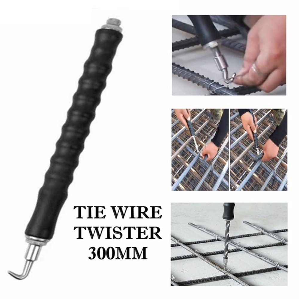 LITCHII Construction Tool Wire Twisting Tool Iron Wire Binding Bar Tying Hook Iron Hook Twister Hook Bar Hook Tie Wire Twister Rebar Hook Rebar Tie Hook