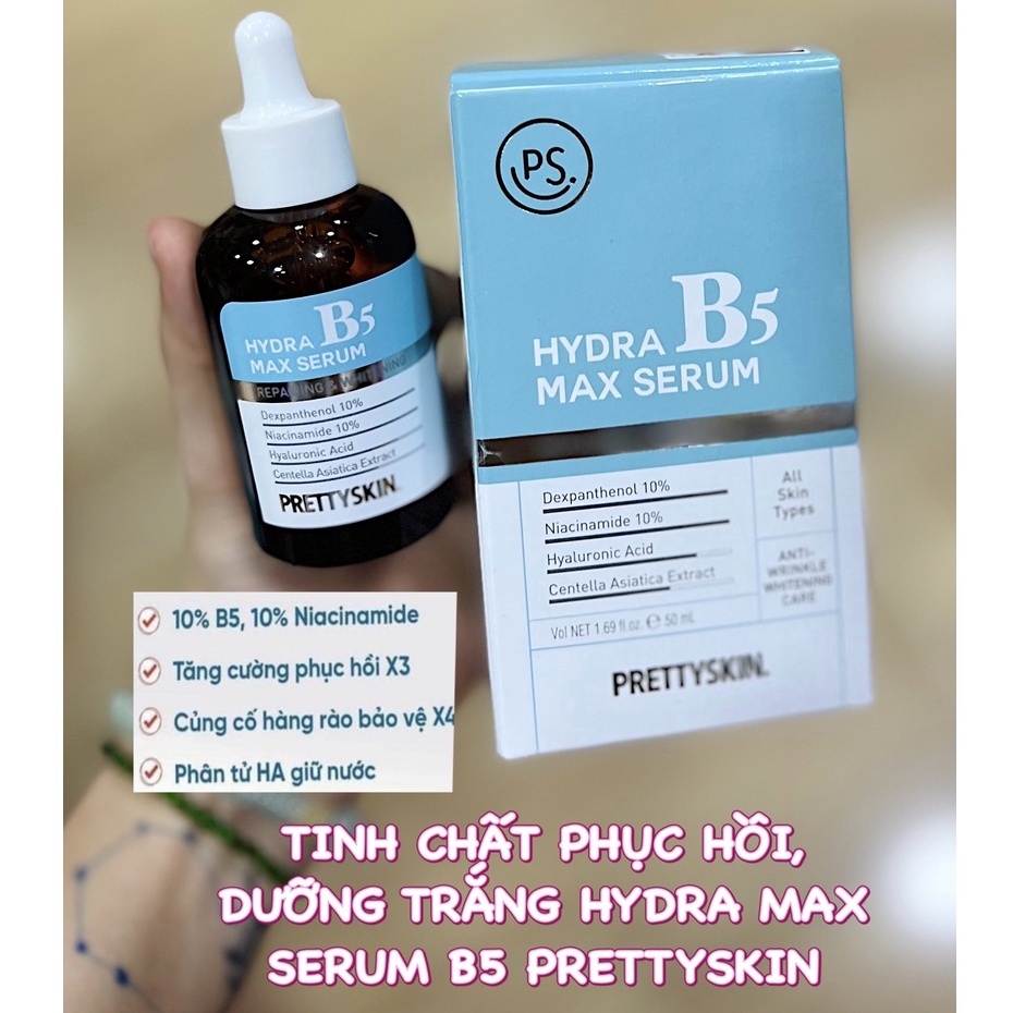 Tinh Chất Dưỡng trắng Phục Hồi Da B5 Pretty Skin 50ml, Serum B5 dưỡng trắng da mờ thâm.