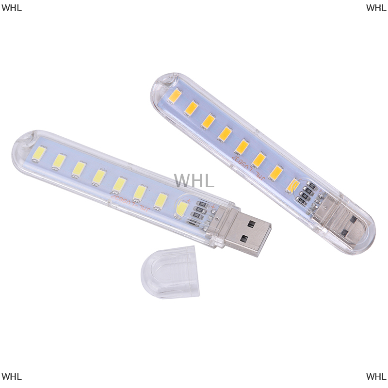 Whl đèn led mini 5v 8 led usb cầm tay đèn điện di động cho máy tính đèn ngủ