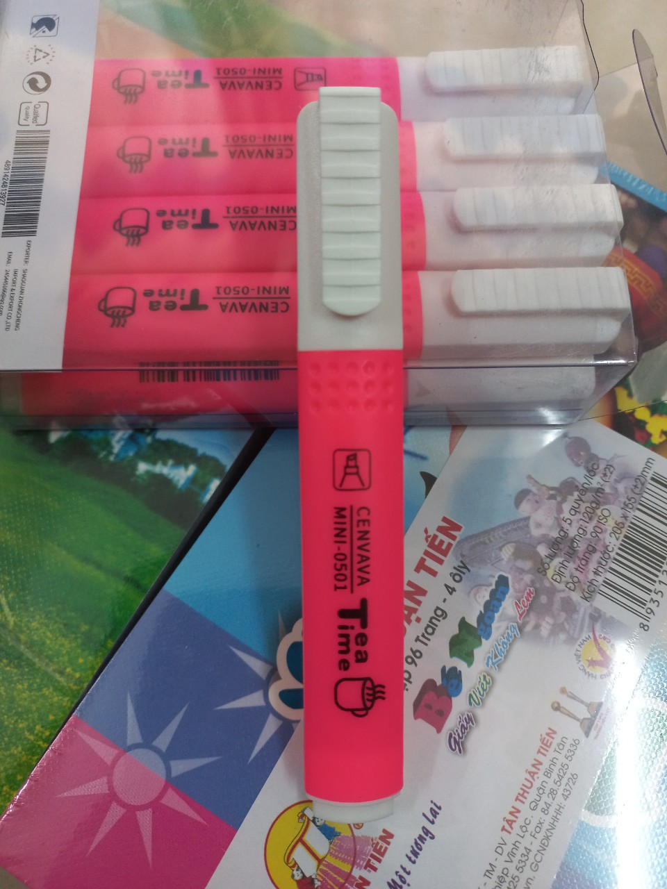 Bút dạ quang mini cenvava 0501 nét 4mm