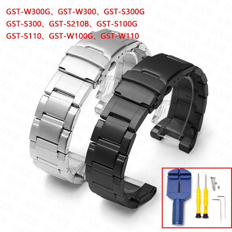 Stainless Steel Strap Watchband for Casio G-Shock G-STEEL GST