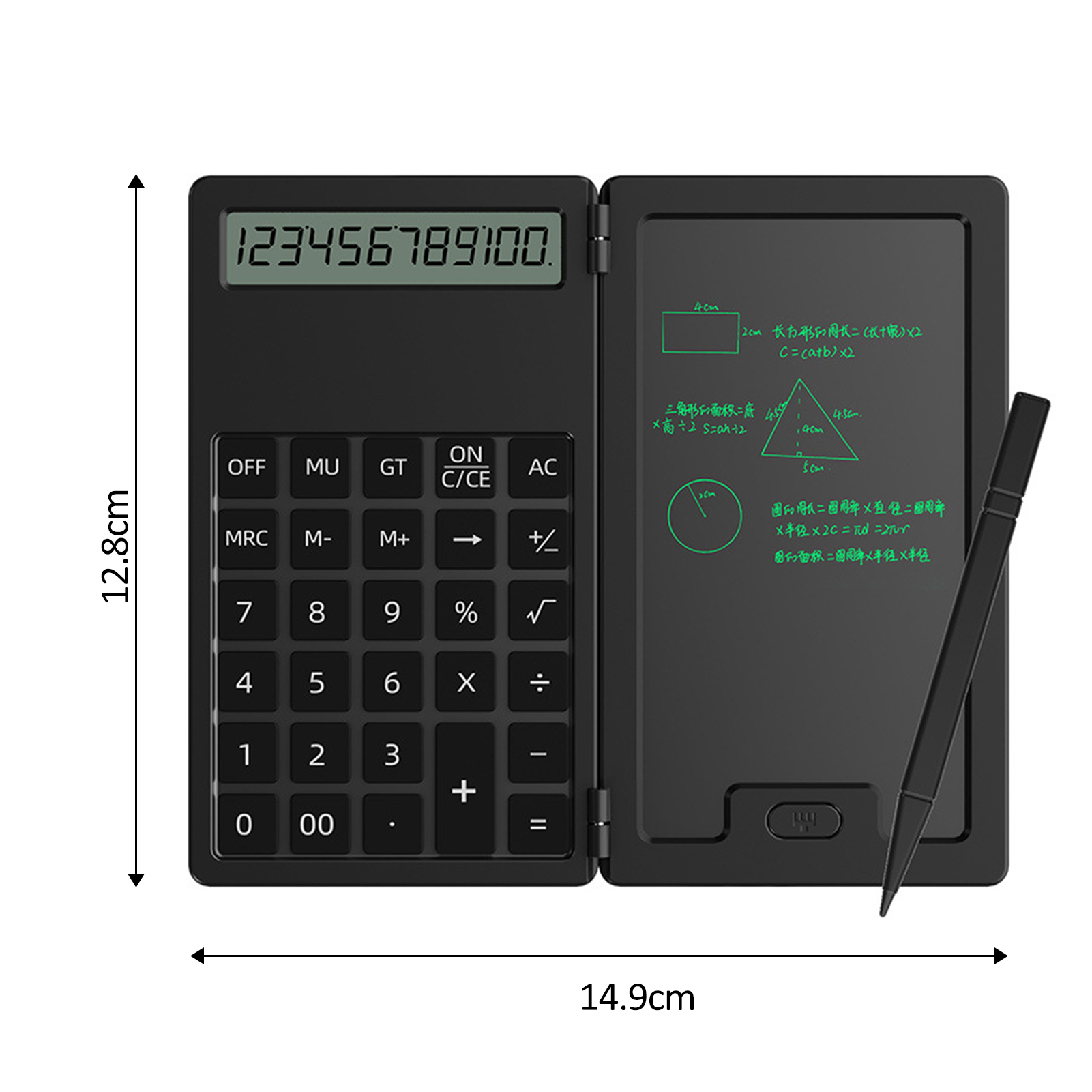 Goodbro Standard Function Calculator Multipurpose Scientific Calculator with Erasable Writing Board Ideal for Students Office Use Battery Powered 12 Digits Led Display School Supplies