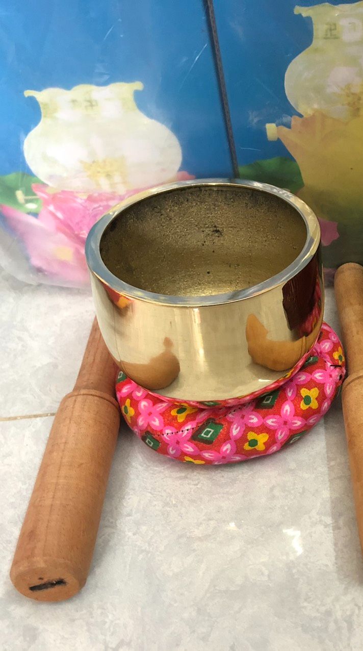 chuông mõ đồng 12cm - chuông đồng mõ mít