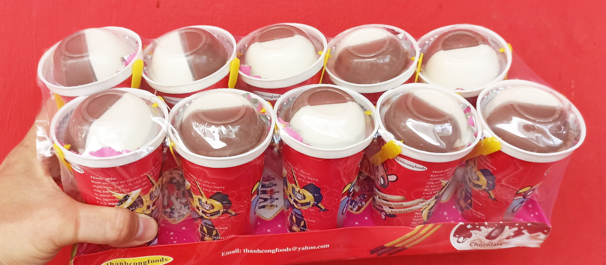Bánh Chấm Socola Dâu Dứa Ohlala (10 Ly)