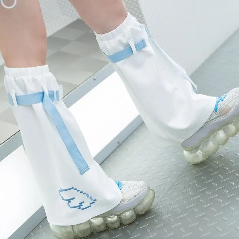Japanische y2k ausgestellte Beinlinge Lolita lange Socken Frauen Gothic Kalb dünn über Knie Kawaii Mode