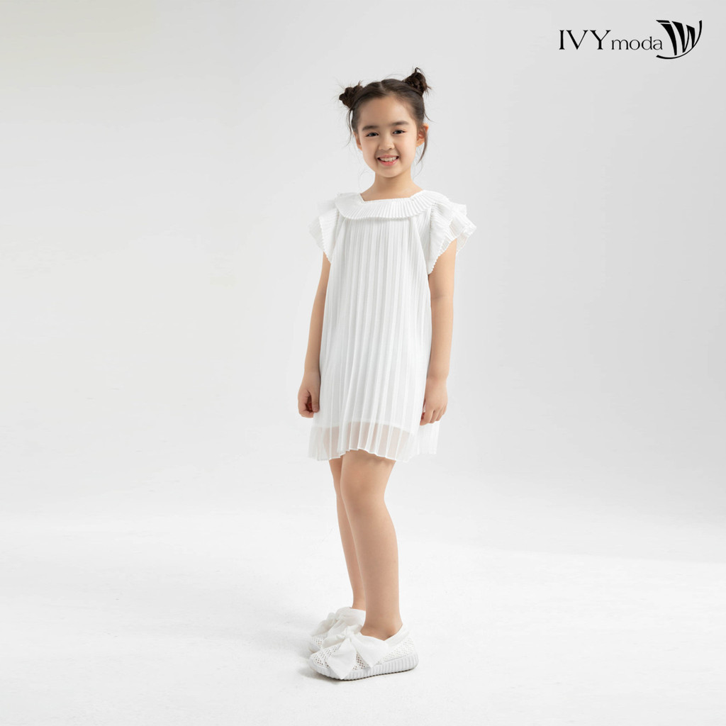 Đầm bé gái thiết kế xếp ly IVY moda MS 48G1246