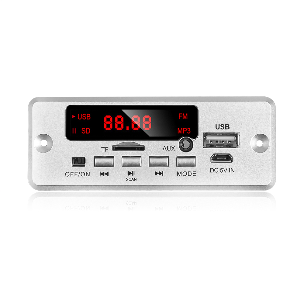 Wireless bluetooth 5.0 decoder board 12v audio music mp3 player 50w amplifier car fm usb tf radio aux with remote control