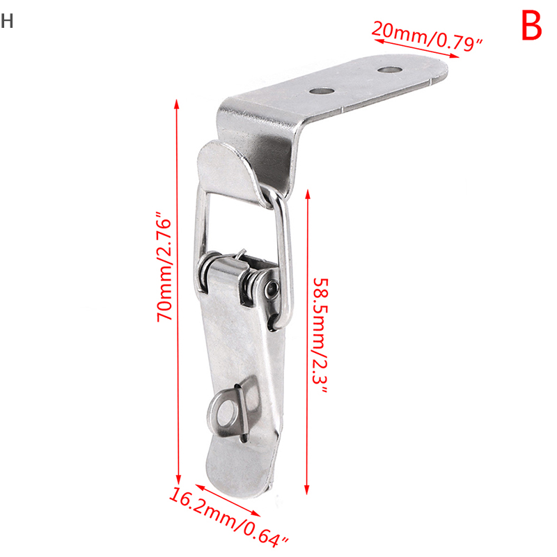 HF 90 Degrees Duck-mouth Buckle Hook Lock Spring Draw Toggle Latch Clamp Clip Hasp