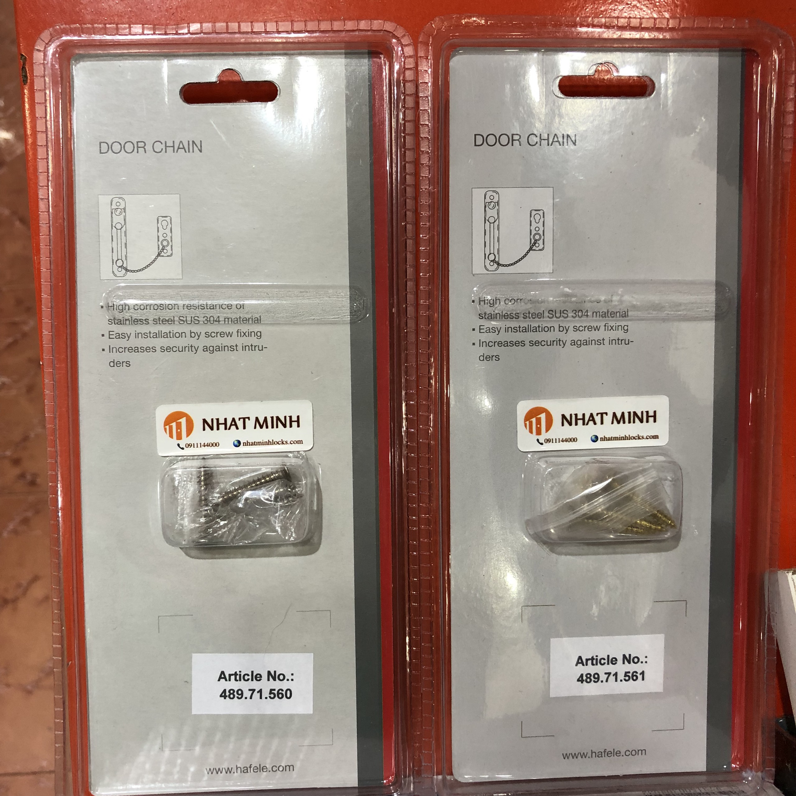 Chốt xích Inox chính hãng Hafele