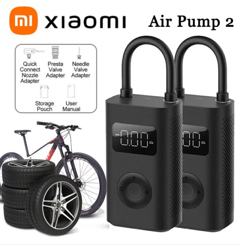 Xiaomi Mijia Portable Electric Air Compressor 2 Type-C Charging Inflator  Multitool Air Pump For Bike & Car Tyres (Singapore Seller)